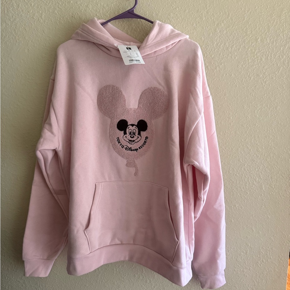 Tokyo Disney Resort Mickey Pink Balloon Hoodie
